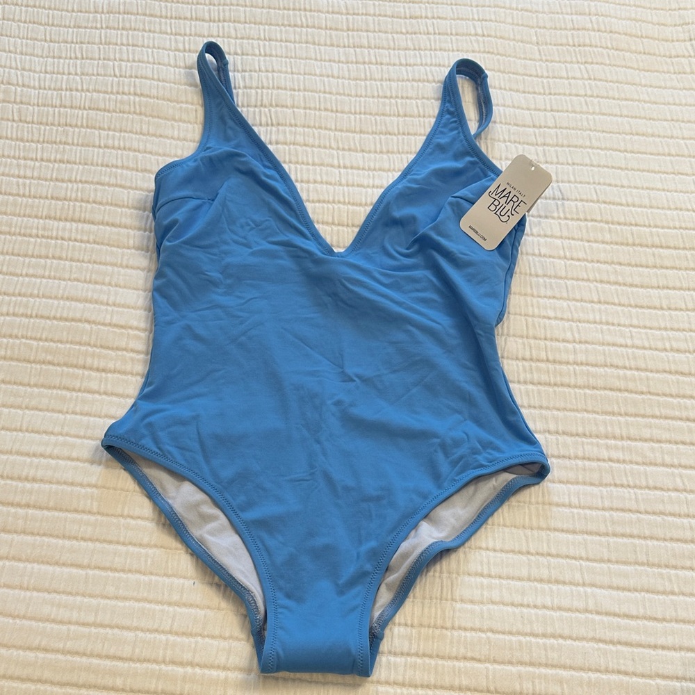 NWT Mare Blu Pacific One Piece swimsuit, blue, size medium
